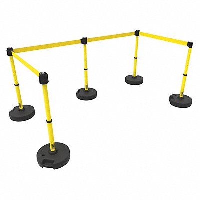 BANNER STAKES PL4592 PLUS Barrier Set X5 Blank Yellow Banner