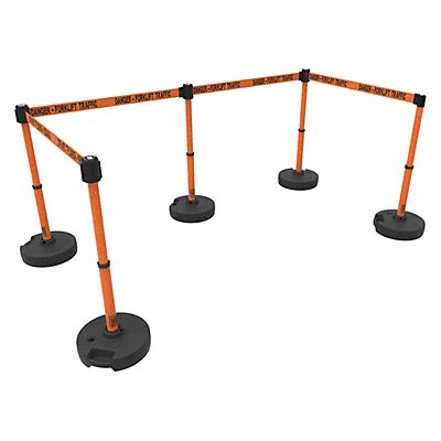 BANNER STAKES PL4502 PLUS Barrier Set X5 Frklft Traffic Orng