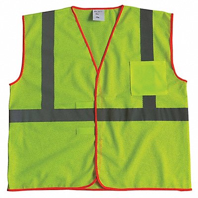 CONDOR 53YK42 J6012 U-Block Vest Class1 Yellow/Grn 4XL/5XL