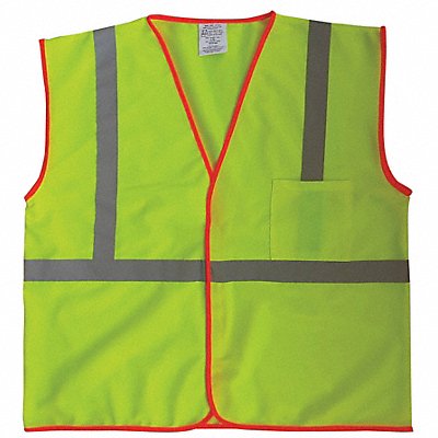 CONDOR 53YK50 J6013 U-Block Vest Class1 Yellow/Grn 4XL/5XL