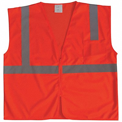 CONDOR 53YK89 J6016 U-Block Vest Class2 Orange/Red 4XL