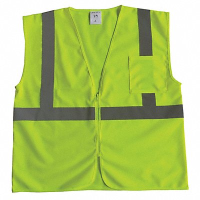 CONDOR 53YL46 J6020 U-Block Vest Class2 Yellow/Grn 4XL