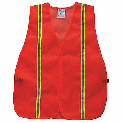 CONDOR 53YL96 J6025 Back Stp Vest Unrated Orange/Red Univ