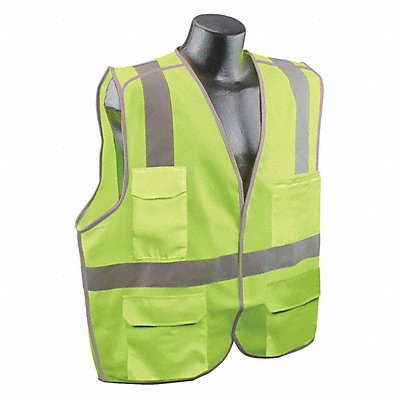 CONDOR 53YN12 J6033 High Visibility Vest Yllw/Green 4XL/5XL