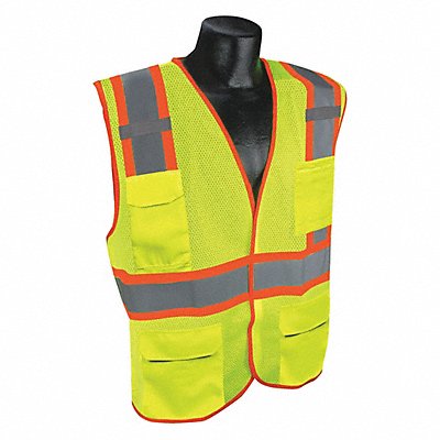 CONDOR 53YN60 J6038 High Visibility Vest Yllw/Green 4XL/5XL