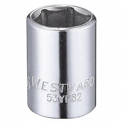 WESTWARD 53YP82 Socket Steel Chrome 7/16 in