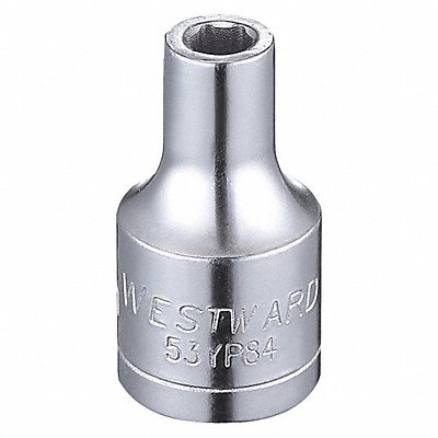 WESTWARD 53YP84 Socket Steel Chrome 3.5 mm