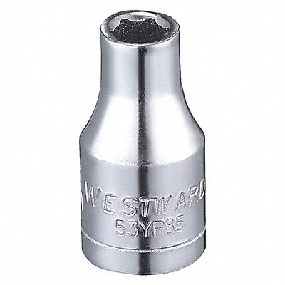 WESTWARD 53YP85 Socket Steel Chrome 4 mm