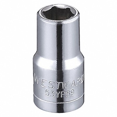 WESTWARD 53YP89 Socket Steel Chrome 6 mm