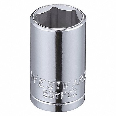 WESTWARD 53YP92 Socket Steel Chrome 9 mm