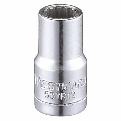 WESTWARD 53YR12 Socket Steel Chrome 6 mm