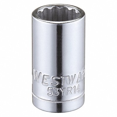WESTWARD 53YR14 Socket Steel Chrome 8 mm