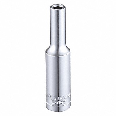 WESTWARD 53YR30 Socket Steel Chrome 4 mm