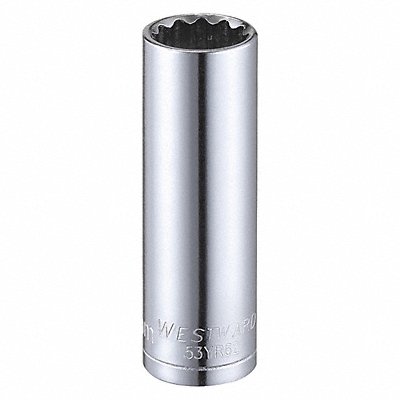 WESTWARD 53YR62 Socket Steel Chrome 12 mm