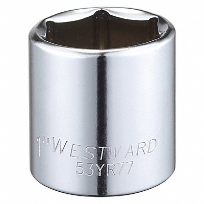 WESTWARD 53YR77 Socket Steel Chrome 1 in
