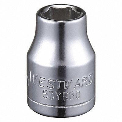 WESTWARD 53YR80 Socket Steel Chrome 8 mm