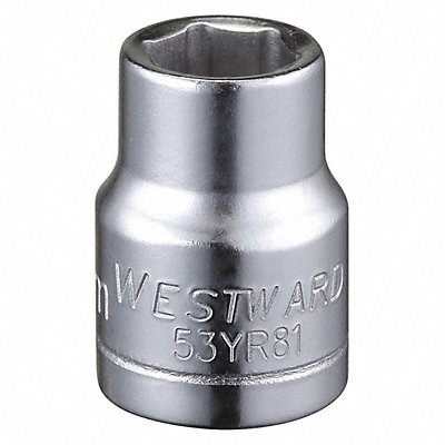 WESTWARD 53YR81 Socket Steel Chrome 9 mm