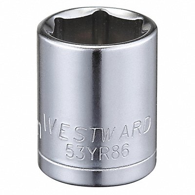 WESTWARD 53YR86 Socket Steel Chrome 14 mm