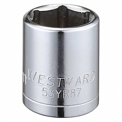 WESTWARD 53YR87 Socket Steel Chrome 15 mm
