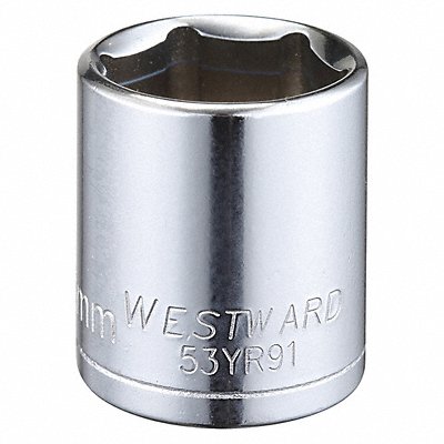 WESTWARD 53YR91 Socket Steel Chrome 19 mm
