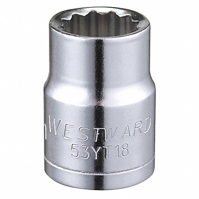 WESTWARD 53YT18 Socket Steel Chrome 10 mm