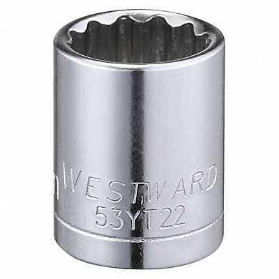WESTWARD 53YT22 Socket Steel Chrome 14 mm