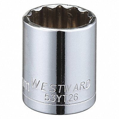 WESTWARD 53YT26 Socket Steel Chrome 18 mm