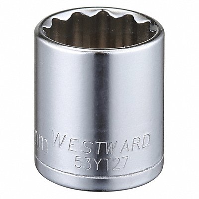WESTWARD 53YT27 Socket Steel Chrome 19 mm