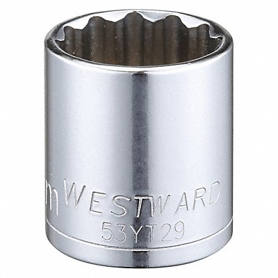 WESTWARD 53YT29 Socket Steel Chrome 21 mm