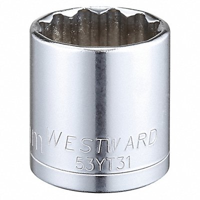 WESTWARD 53YT31 Socket Steel Chrome 23 mm