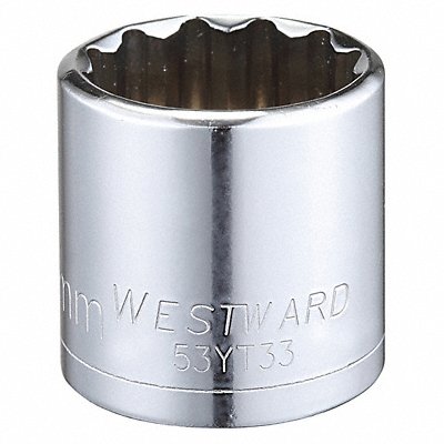 WESTWARD 53YT33 Socket Steel Chrome 25 mm