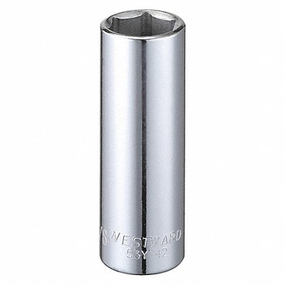 WESTWARD 53YT42 Socket Steel Chrome 5/8 in