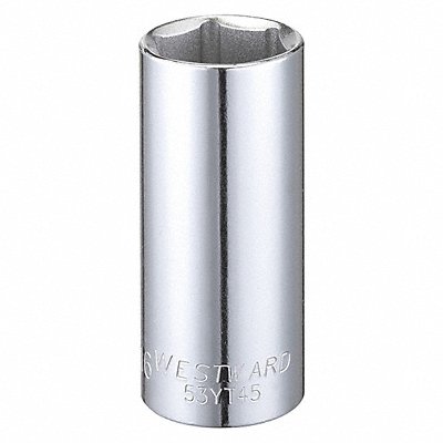 WESTWARD 53YT45 Socket Steel Chrome 13/16 in