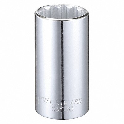 WESTWARD 53YT83 Socket Steel Chrome 1 in