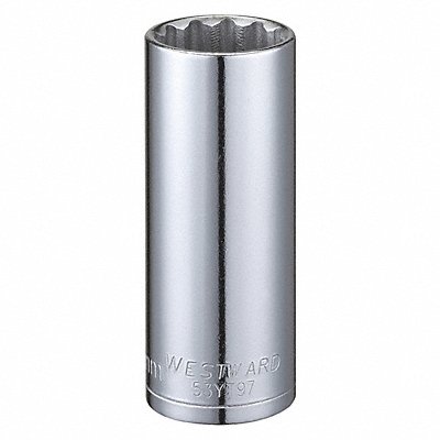 WESTWARD 53YT97 Socket Steel Chrome 19 mm