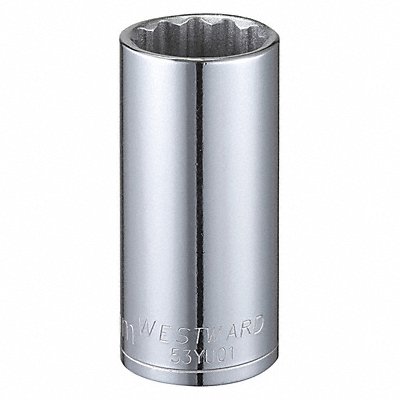 WESTWARD 53YU01 Socket Steel Chrome 22 mm