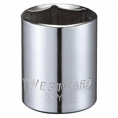 WESTWARD 53YU15 Socket Steel Chrome 1 in