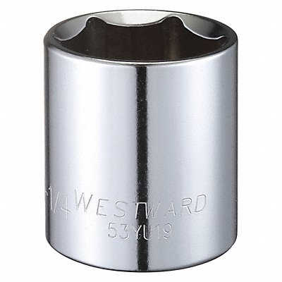 WESTWARD 53YU19 Socket Steel Chrome 1 1/4 in