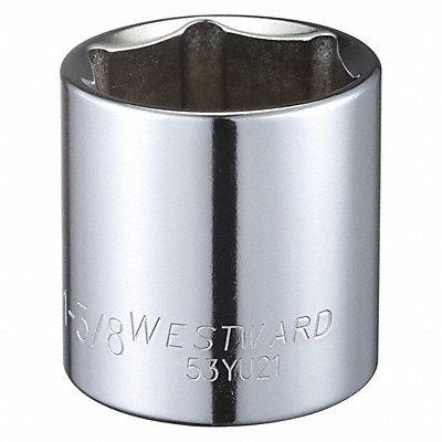 WESTWARD 53YU21 Socket Steel Chrome 1 3/8 in