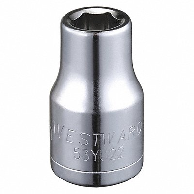 WESTWARD 53YU22 Socket Steel Chrome 10 mm