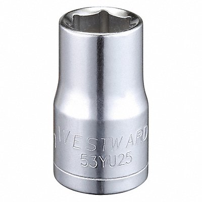 WESTWARD 53YU25 Socket Steel Chrome 13 mm