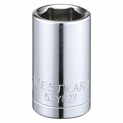 WESTWARD 53YU27 Socket Steel Chrome 15 mm