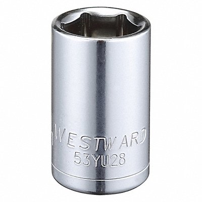 WESTWARD 53YU28 Socket Steel Chrome 16 mm
