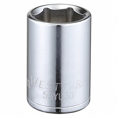 WESTWARD 53YU30 Socket Steel Chrome 18 mm