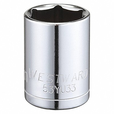 WESTWARD 53YU33 Socket Steel Chrome 21 mm