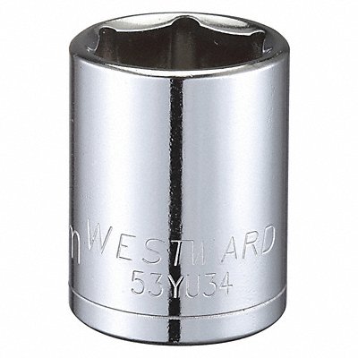 WESTWARD 53YU34 Socket Steel Chrome 22 mm