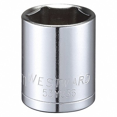WESTWARD 53YU36 Socket Steel Chrome 24 mm