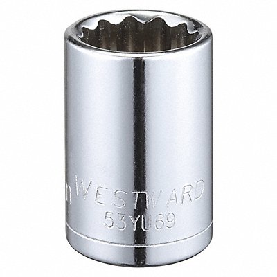 WESTWARD 53YU69 Socket Steel Chrome 18 mm