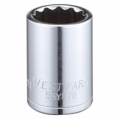 WESTWARD 53YU70 Socket Steel Chrome 19 mm