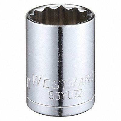 WESTWARD 53YU72 Socket Steel Chrome 21 mm